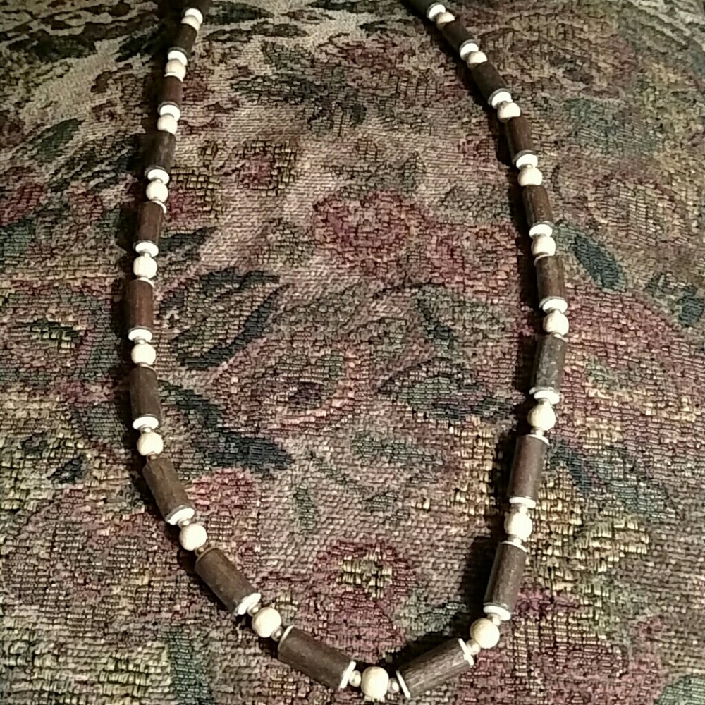 Wooden bead necklace