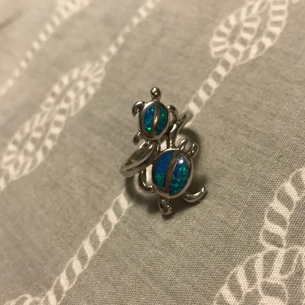 Blue opal ring 🐢 - Picture 2 of 4