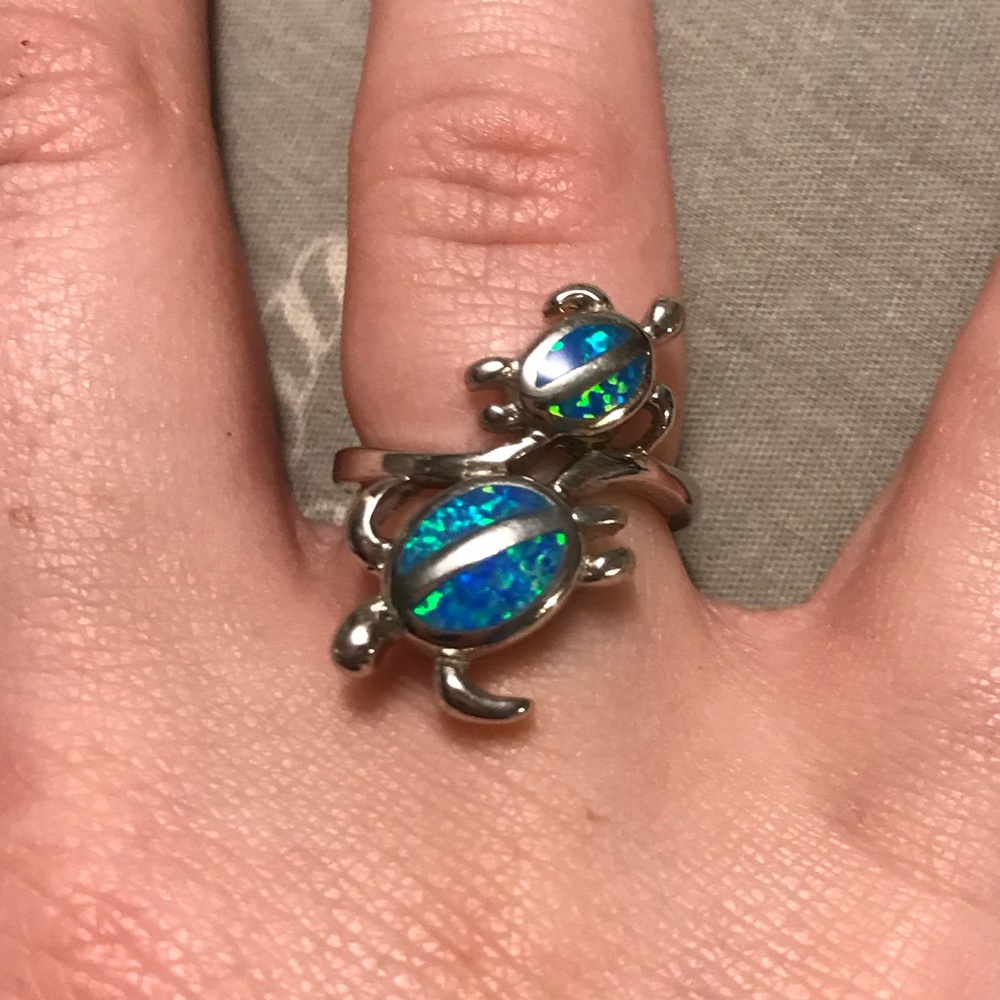 Blue opal ring 🐢 - Picture 3 of 4