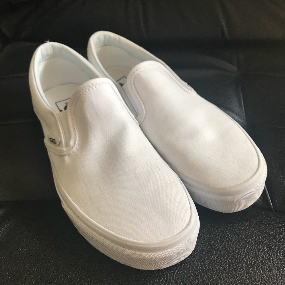 Women’s White Slip-On Vans