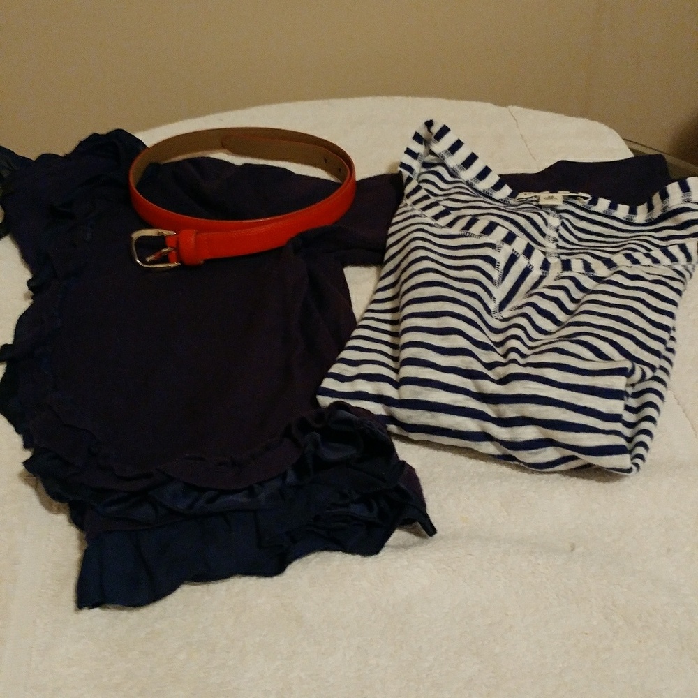 Sweater, shirt,belt