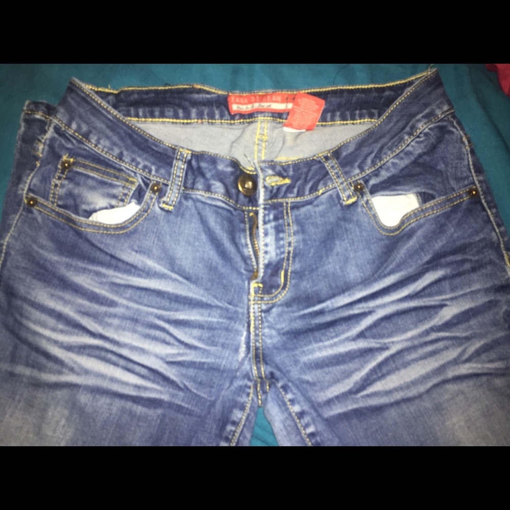 Rockin Denim Blue Jeans - jr size 11