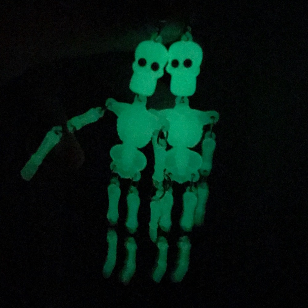 Skeleton earrings GLOW IN THE DARK 💀 HALLOWEEN