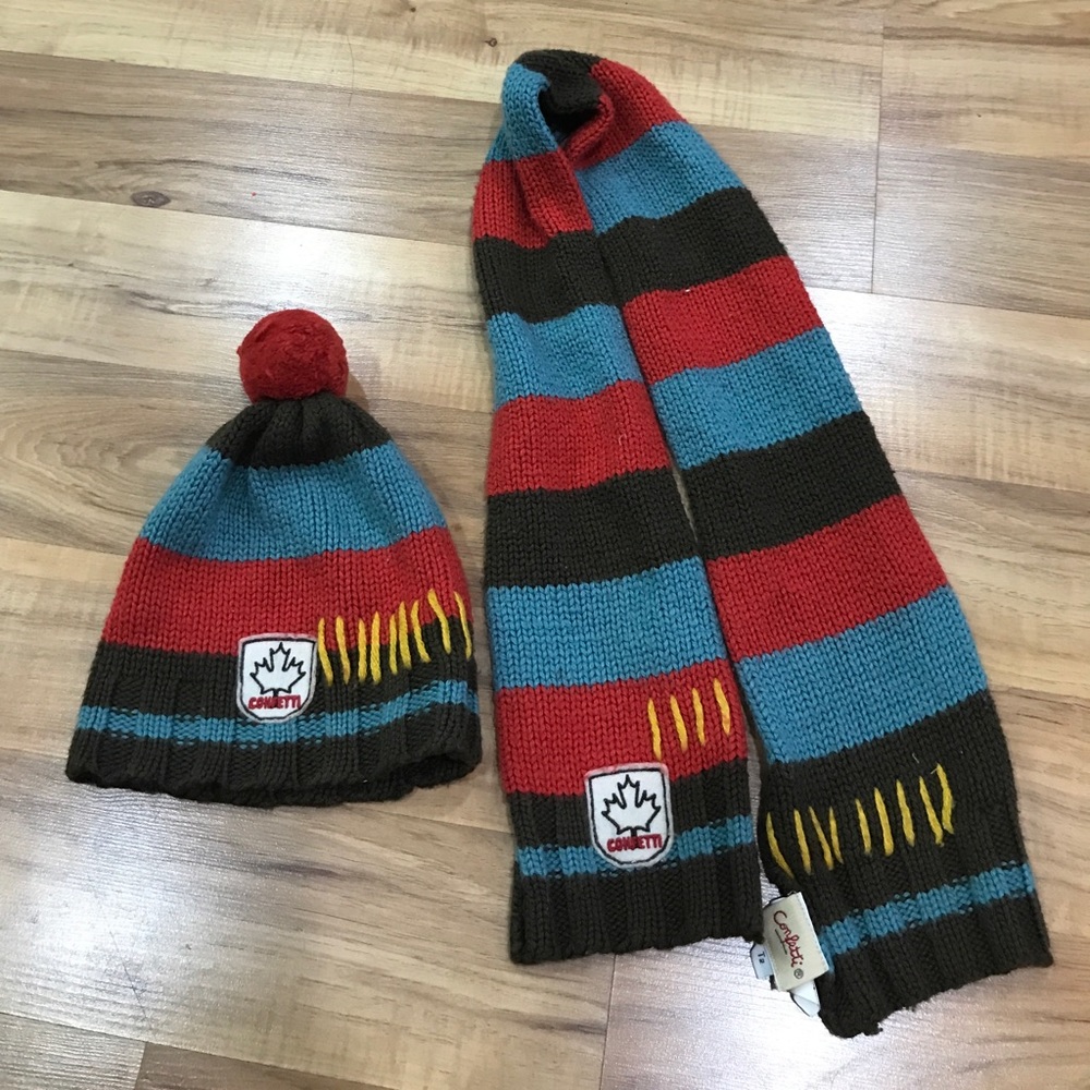 Confetti kid sweater hat & scarf  3-4T