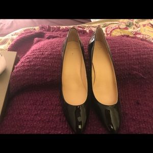 Cole Haan Lena black patent wedges. Gorgeous!