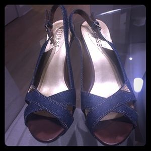 Guess Denim Wedges 9.5