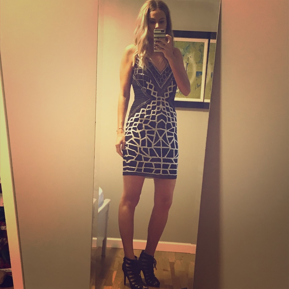 Lotus Threads beaded mini dress