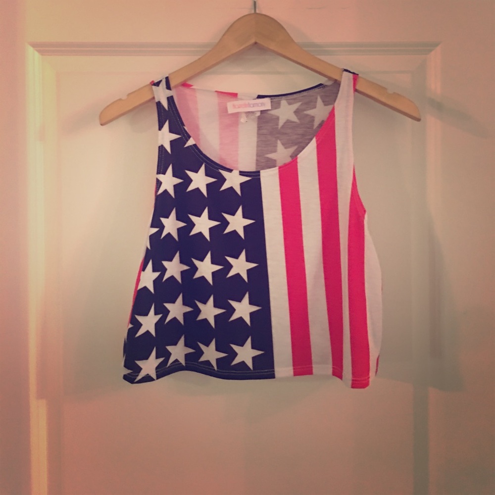 Flag crop top
