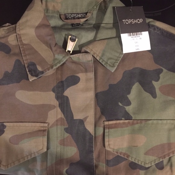 Topshop Sandy Camo Print Shirt Jacket - Picture 4 of 4