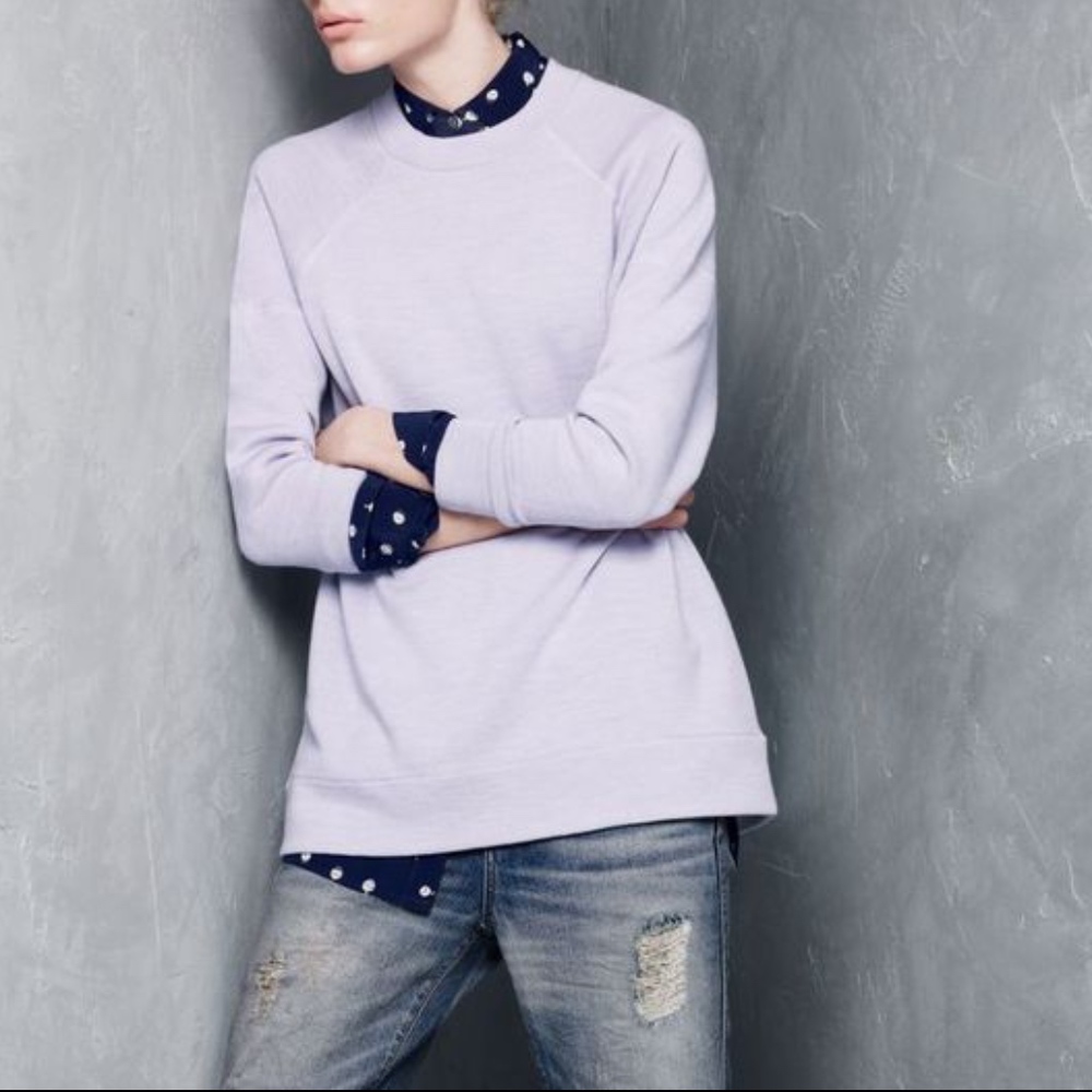 J CREW MERINO WOOL TUNIC SWEATSHIRT SZ M