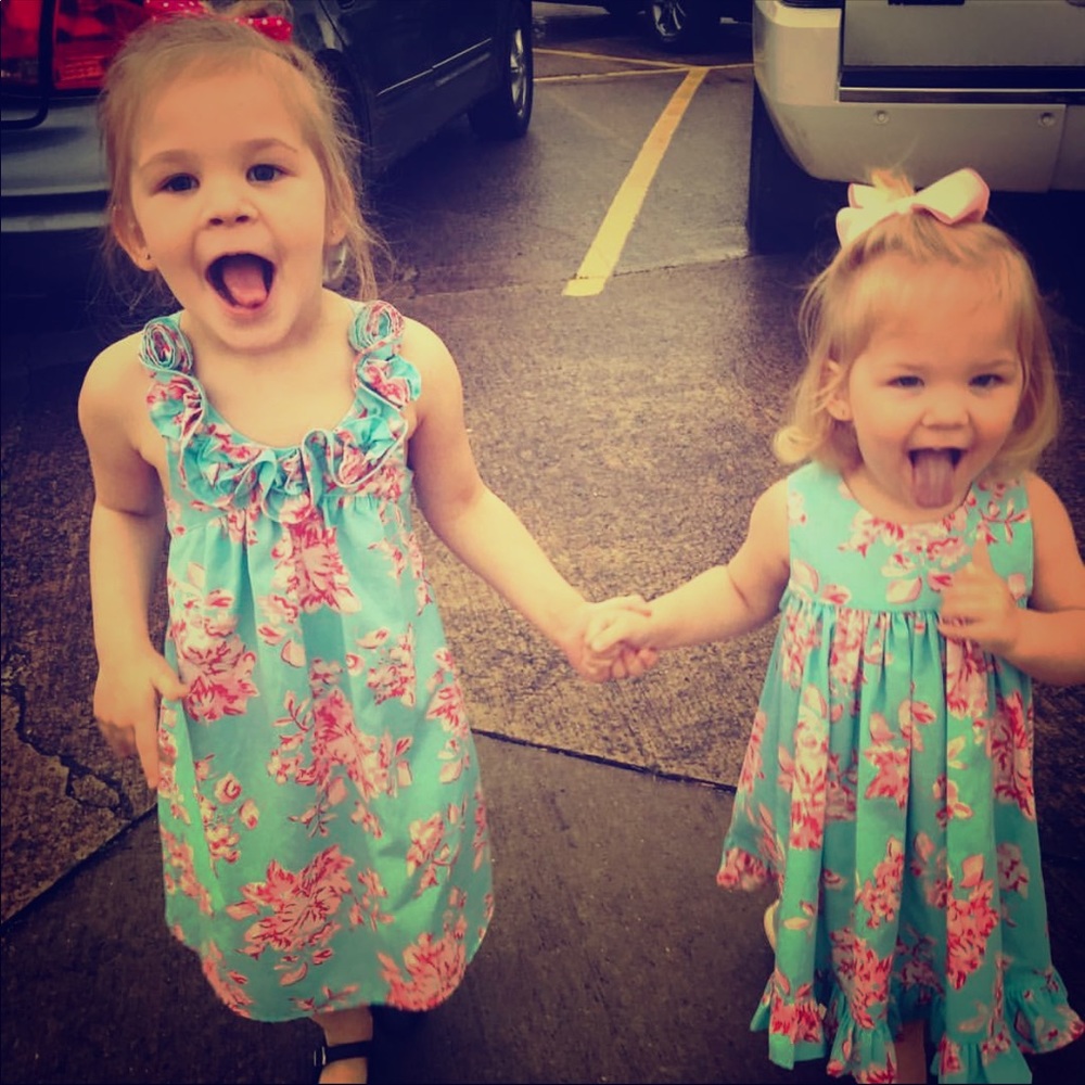 Size 3 and 4 matching dresses