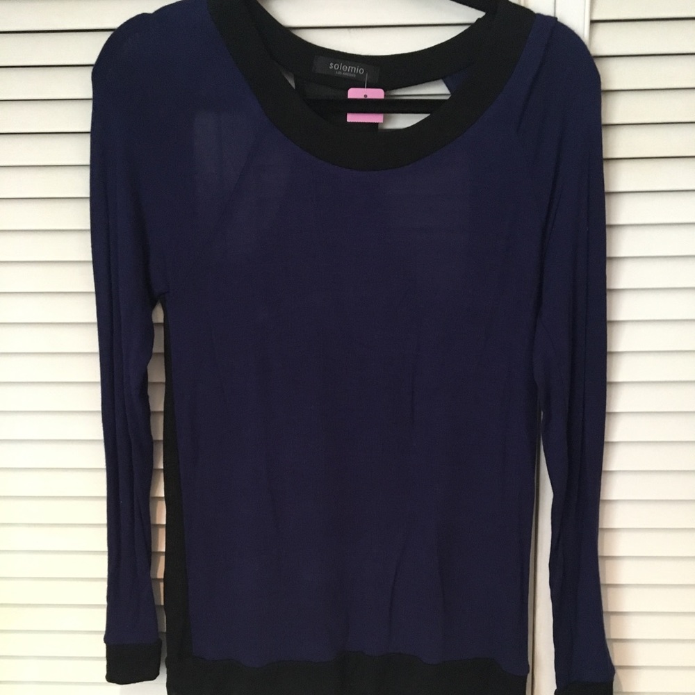 Long sleeve shirt with open back