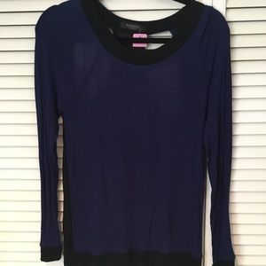 Long sleeve shirt with open back