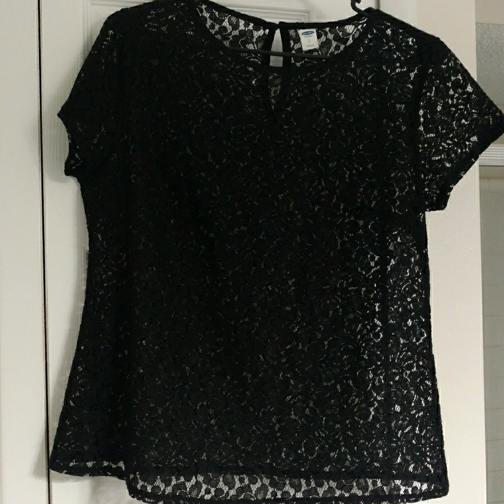 Old Navy black lace Top