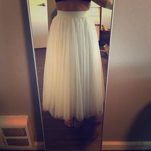 White tulle skirt