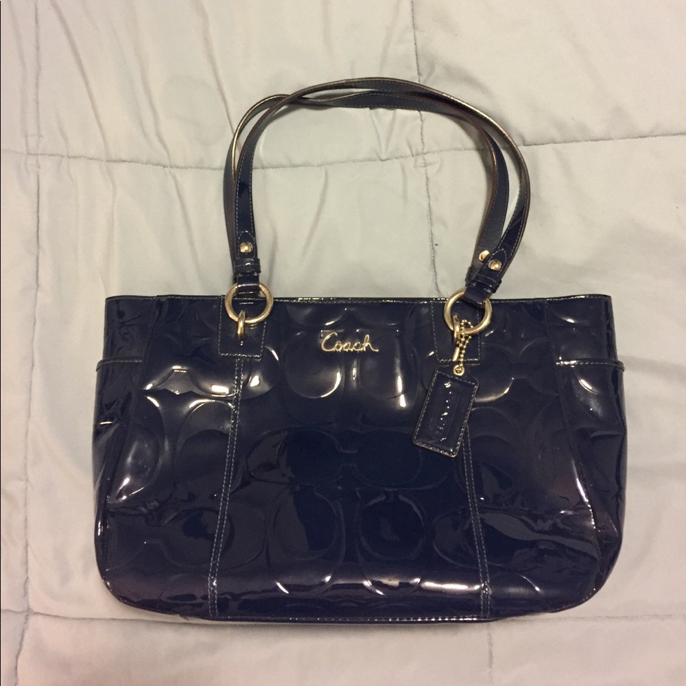 Authentic Coach patent leather handbag