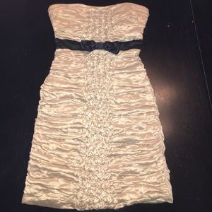 BCBG beige metallic dress