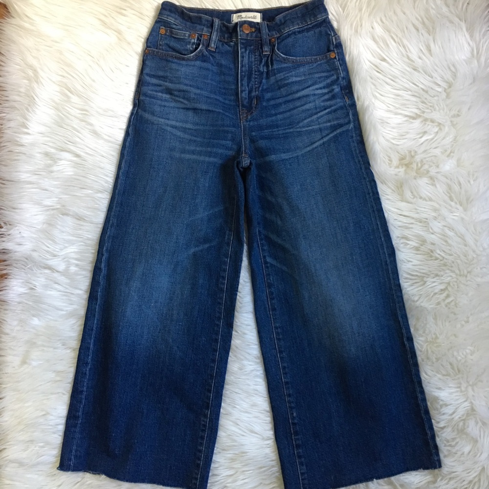 SOLD!!!-Madewell Wide Leg Crop Jeans Style G1612 - Picture 2 of 7