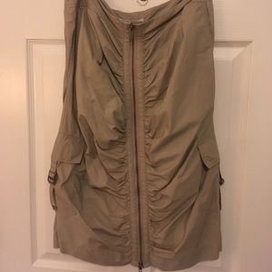 SPRING CLEANING SALE Khaki Zipper Skirt