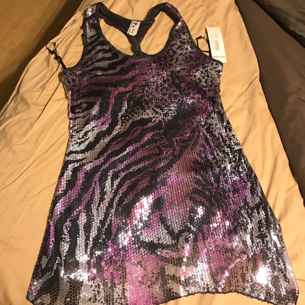 NWT- sexy sequined tank
