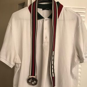 Gucci polo and belt