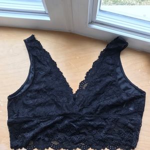 Black lace bralette