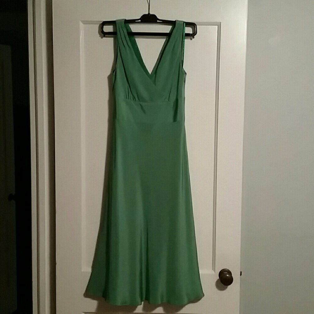 J. Crew Sophia Tricotine dress, Green, Size 4.