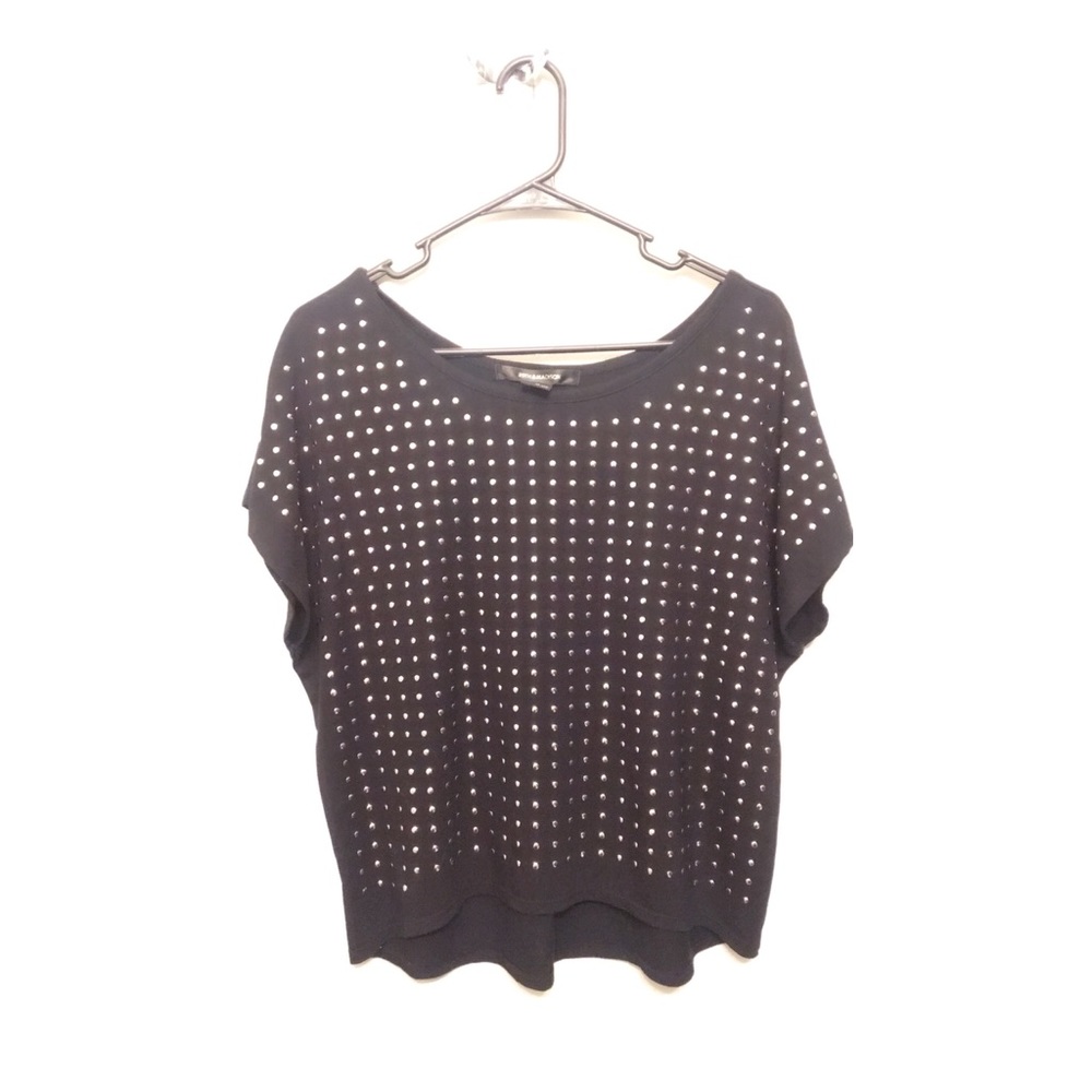 89th&Madison black studded top