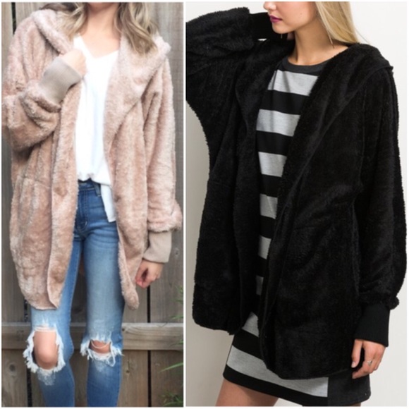 ▫️Softest Black Fuzzy Bear Jacket - Picture 7 of 7