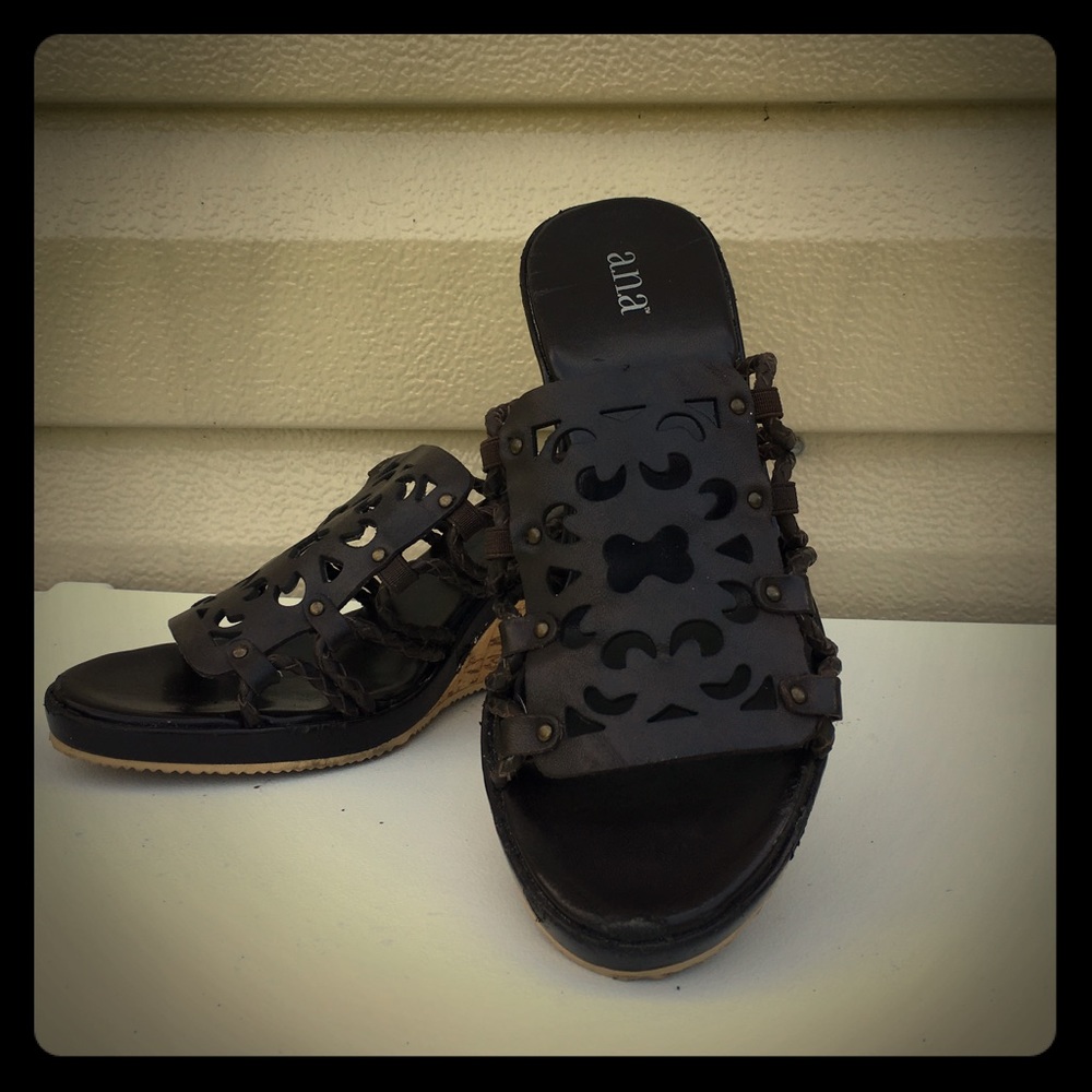 Wedge Heel Sling Backs