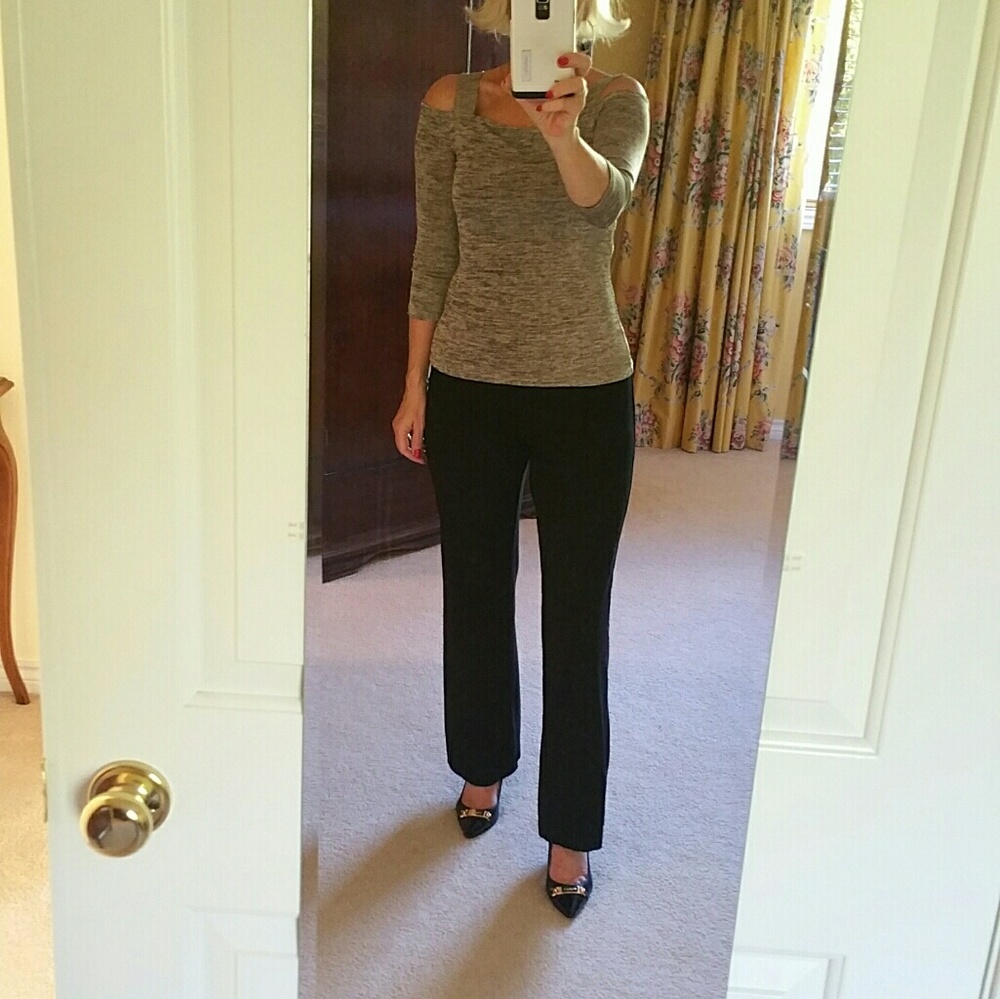 EUC INC Black Pull On Boot Cut Pants