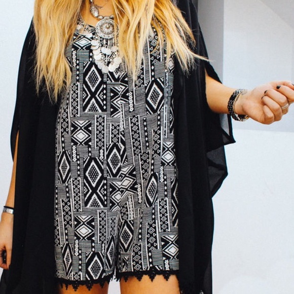 Women's Nordstrom One Clothing Tribal Print Romper - Picture 1 of 4