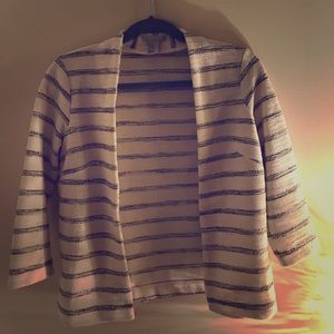Striped white and grey Blazer Striped white and grey Blazer