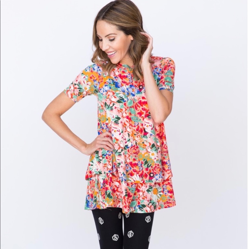 Agnes & Dora tiered tunic half sleeve