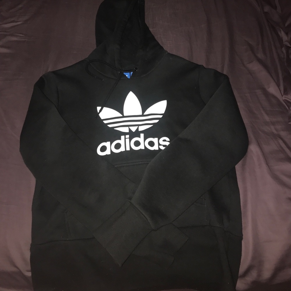 Black and white adidas hoodie