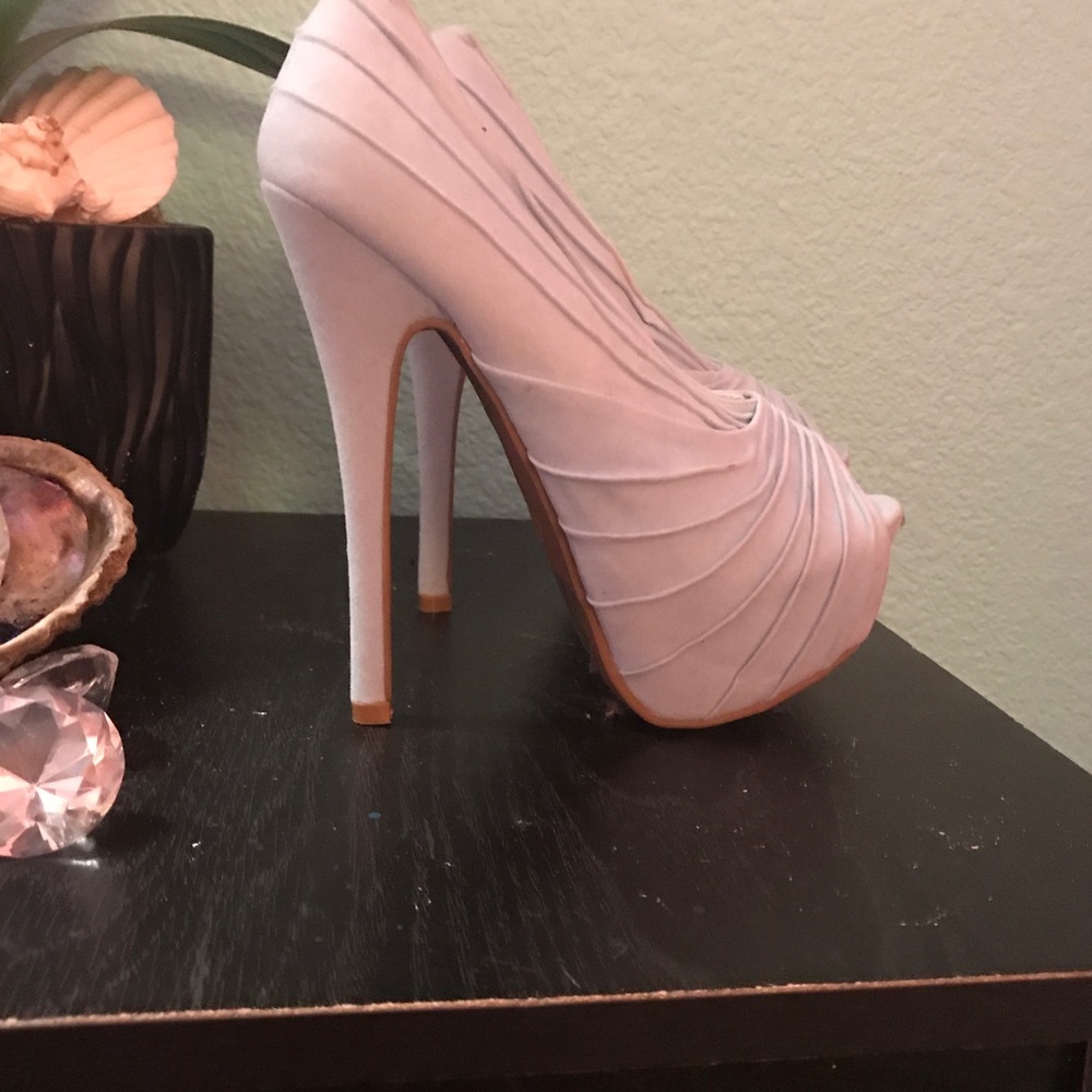 Light blue high heels
