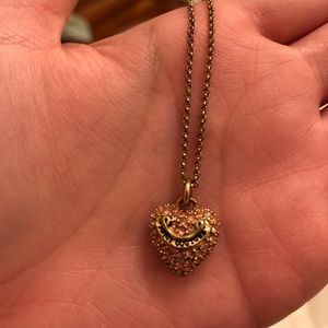 Juicy Couture pink and gold heart necklace