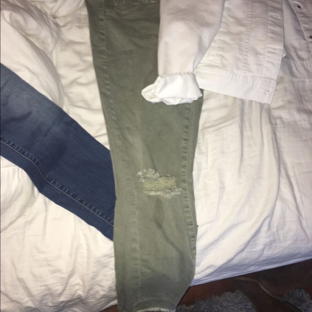 Green Hole by Knee mossimo Jeans