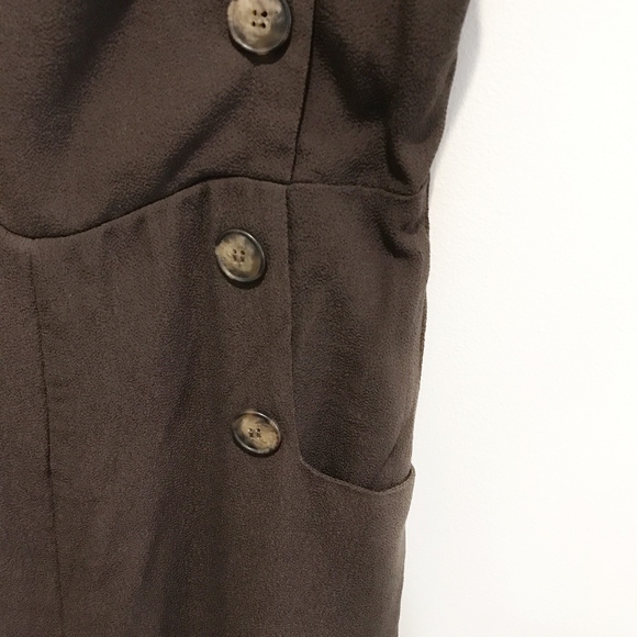 ✨sold✨ reformation • leo brown button jumpsuit - Picture 7 of 8