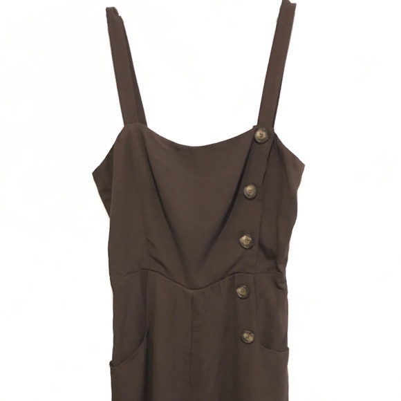 ✨sold✨ reformation • leo brown button jumpsuit - Picture 6 of 8
