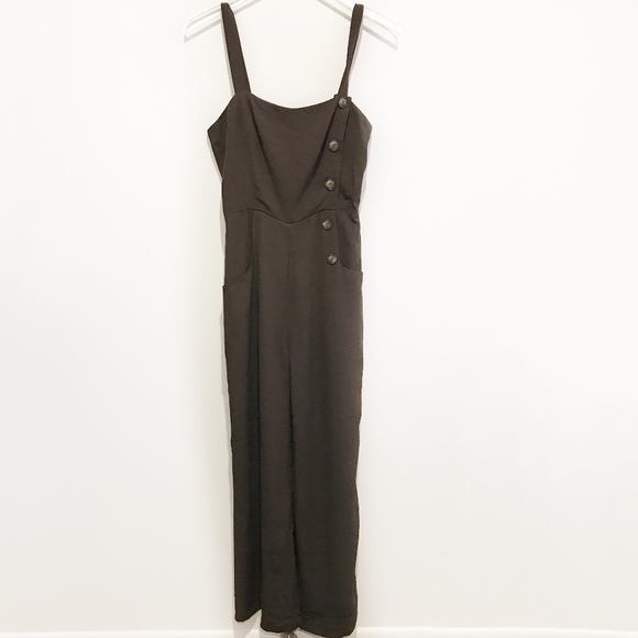 ✨sold✨ reformation • leo brown button jumpsuit - Picture 5 of 8