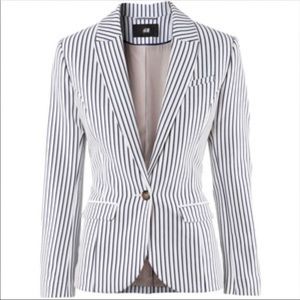 H&M Blue White Stripe Blazer H&M Blue White Stripe Blazer