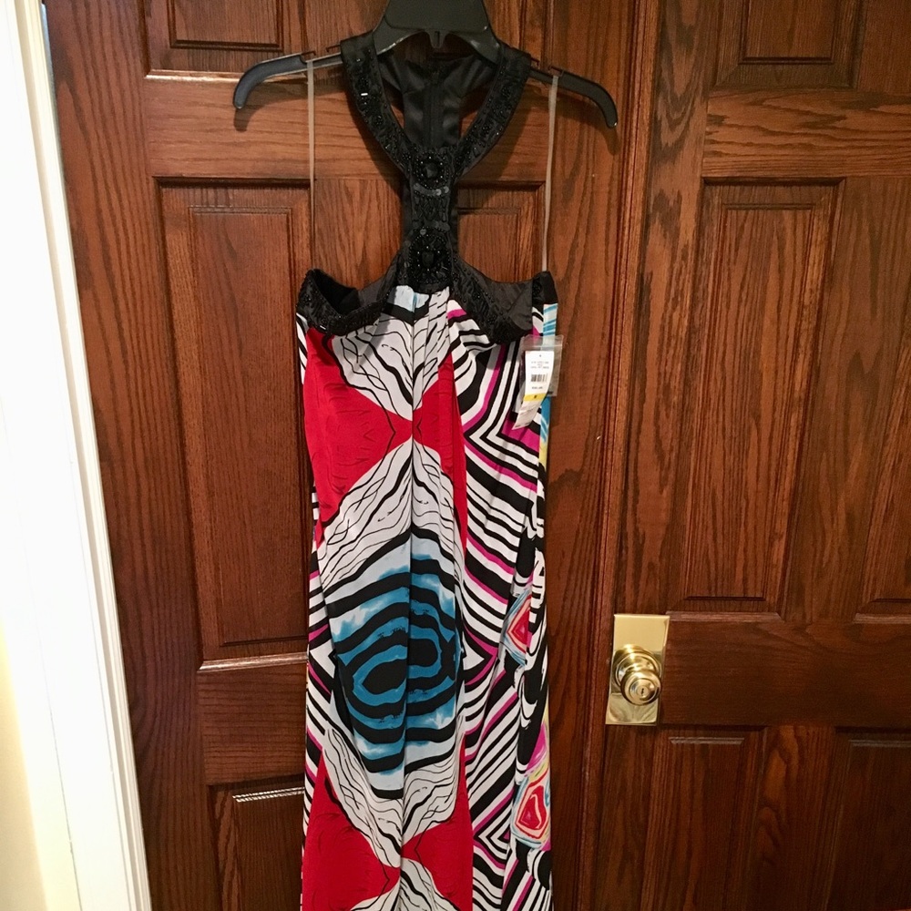Ai New w/tag Multi Maxi w/Beaded neckline
