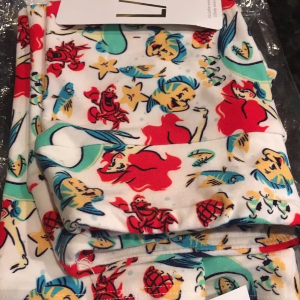 Lularoe little mermaid Disney leggings kids l/xl