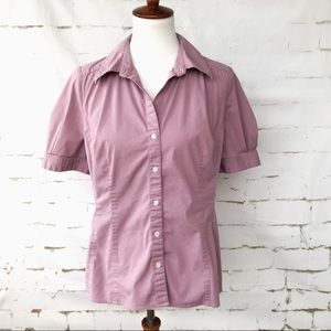 Ann Taylor LOFT Size 14 Lavender Button Up Shirt Ann Taylor LOFT Size 14 Lavender Button Up Shirt