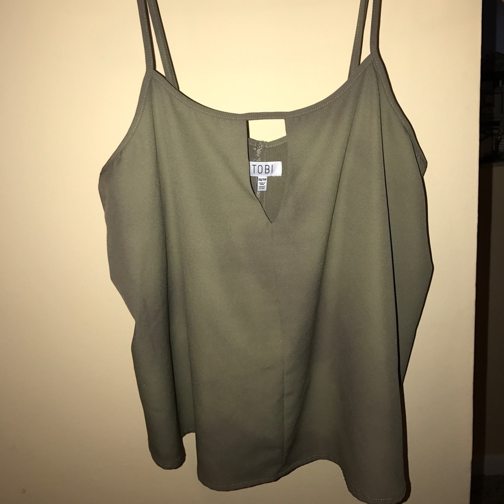 Olive green tobi tank top.