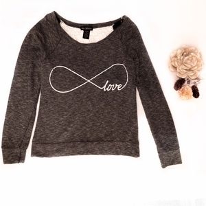 Miss Chievous Infinity Love Grey Sweater