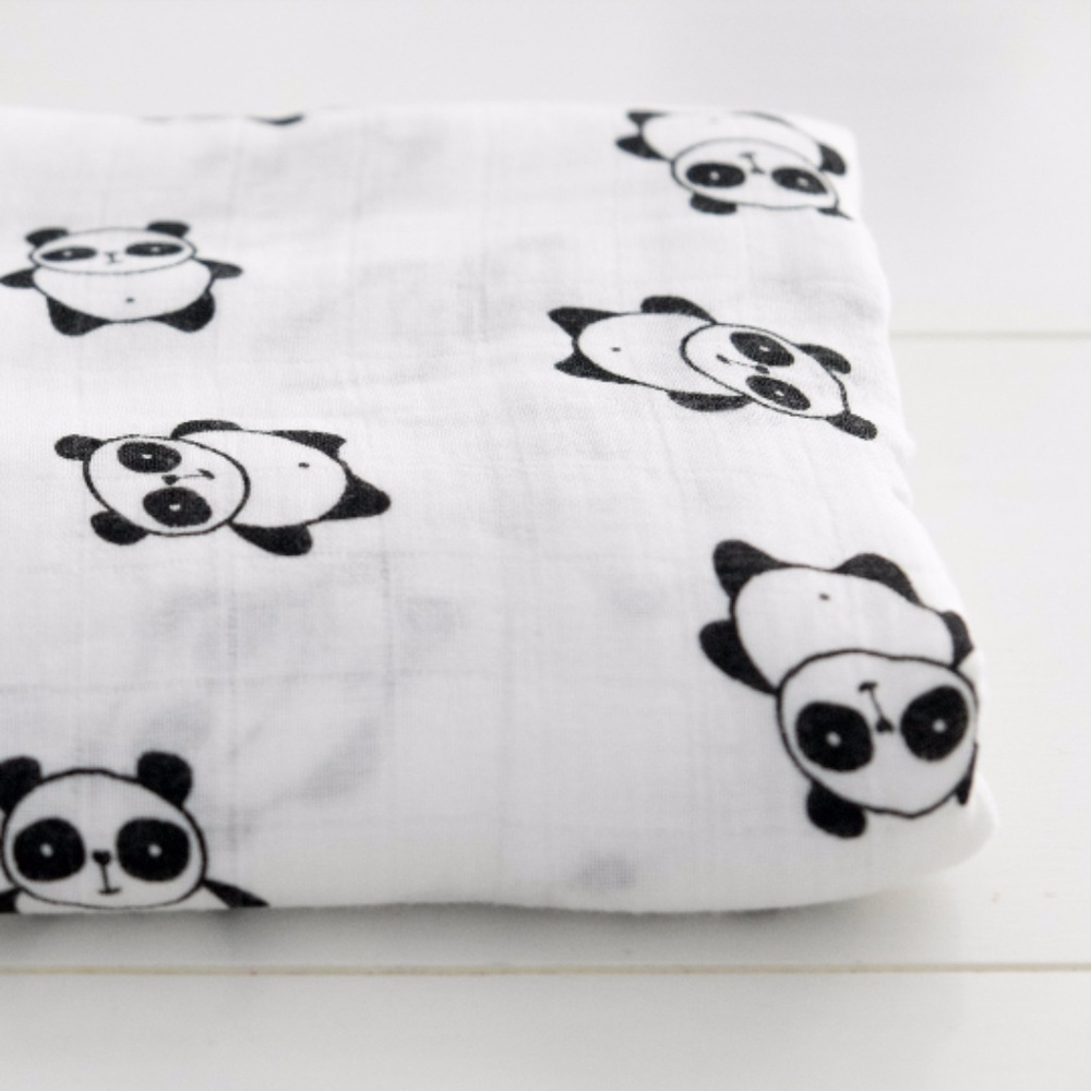 Baby Muslin Swaddle Blanket - Panda