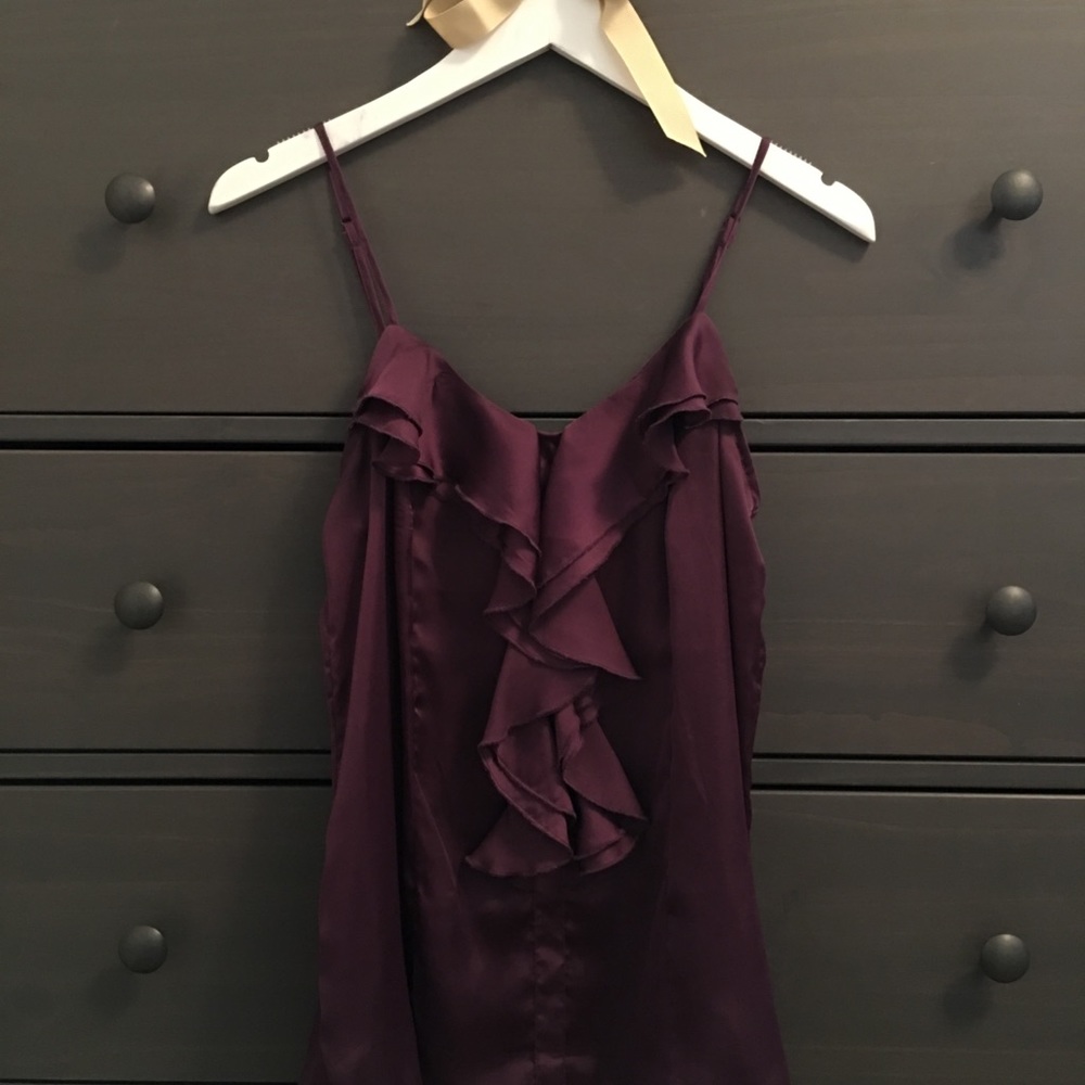 Purple, Professional, Top, Ruffled