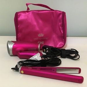 Chi travel flat iron, blow dryer &  travel case